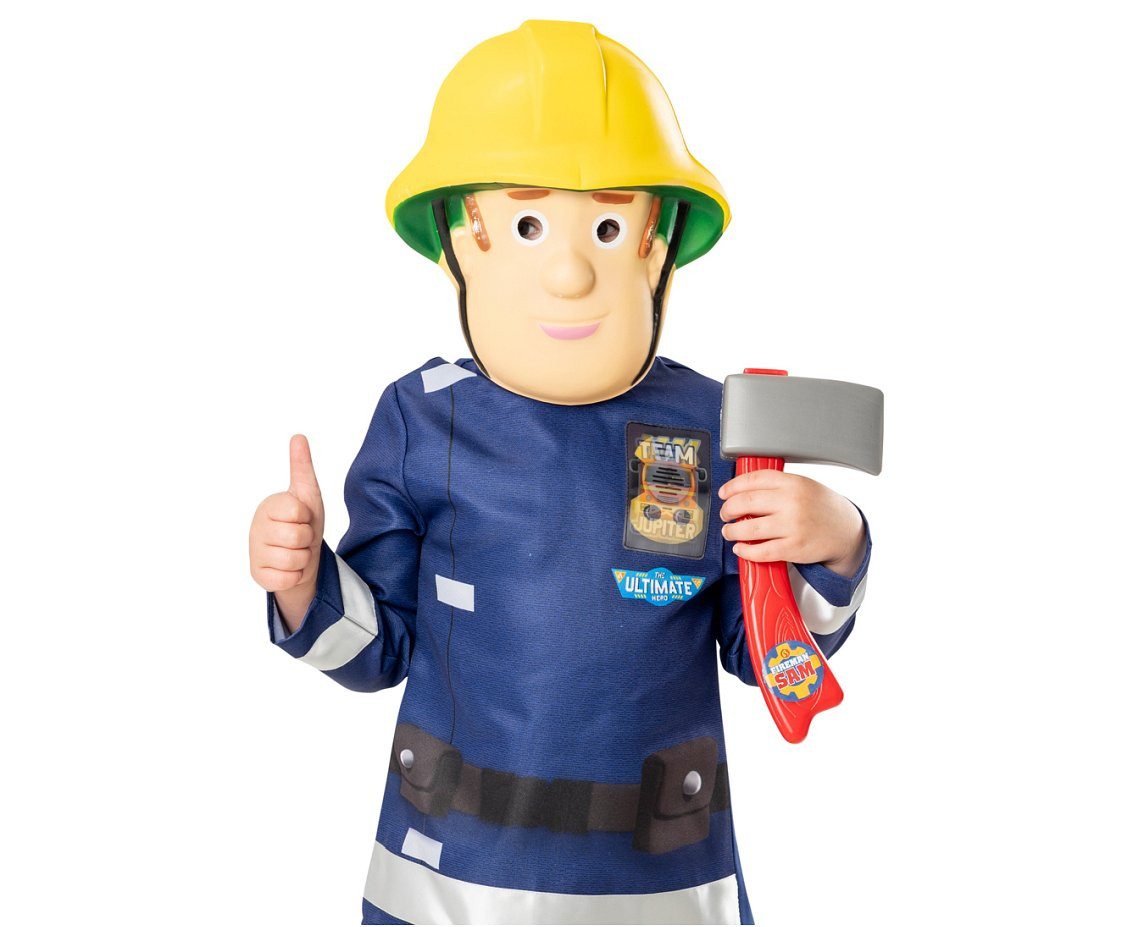Role play-set for kids Fireman Sam ( mask, trousers, top with lenticular walkie talkie), size 5-6 years